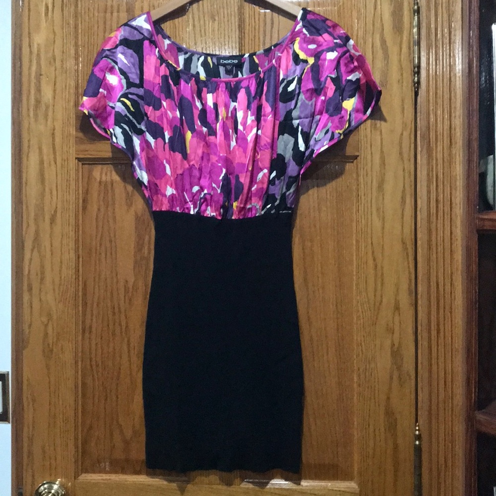 Bebe Pink and Black Dress